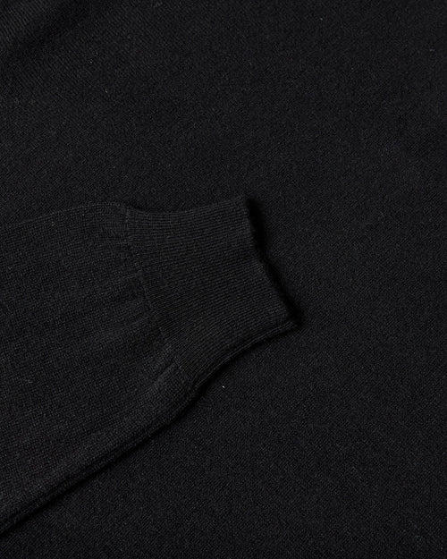 Scott & Charters Cashmere V-Neck Jumper Black