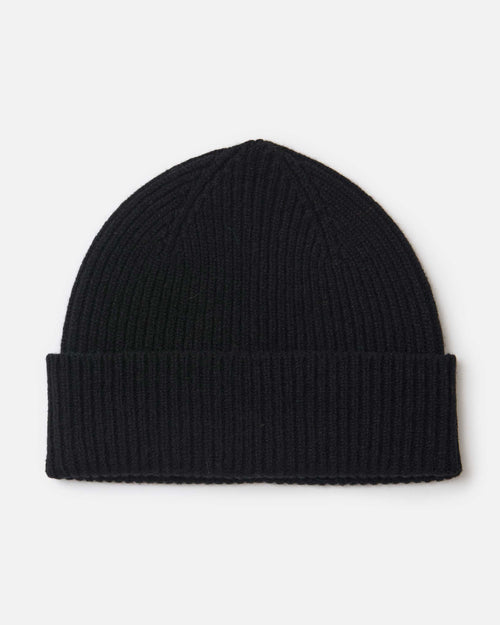 Mackie Clyde Lambswool Beanie Hat Black