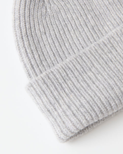 Mackie Clyde Lambswool Beanie Hat Light Grey