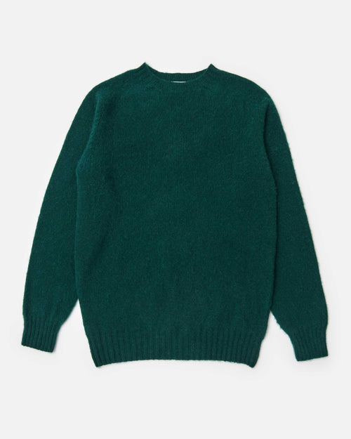 Harley of Scotland Brushed Wool Crew Neck Jumper Tartan