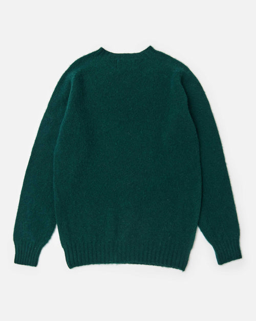 Harley of Scotland Brushed Wool Crew Neck Jumper Tartan