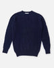 Harley of Scotland Brushed Wool Cable Knit Jumper Navy