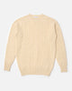Harley of Scotland Brushed Wool Cable Knit Jumper Vanilla