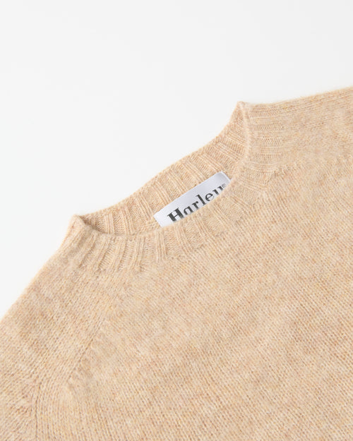 Harley of Scotland Brushed Wool Crew Neck Jumper Calico