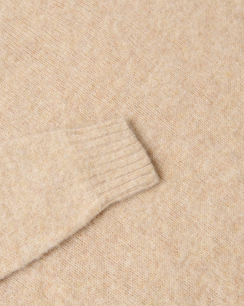 Harley of Scotland Brushed Wool Crew Neck Jumper Calico