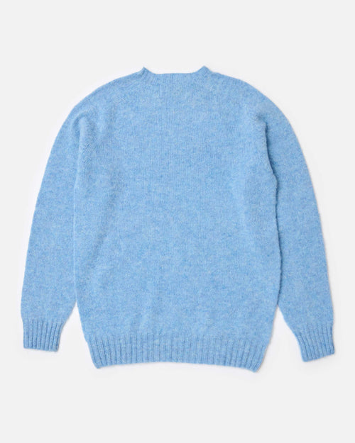 Harley of Scotland Brushed Wool Crew Neck Jumper Glacier