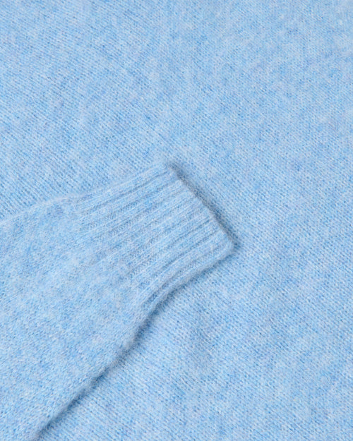 Harley of Scotland Brushed Wool Crew Neck Jumper Glacier