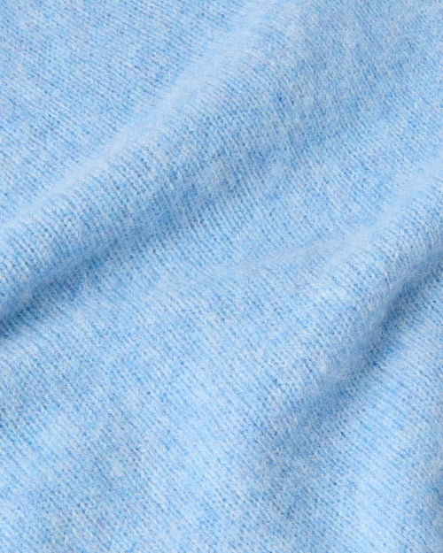 Harley of Scotland Brushed Wool Crew Neck Jumper Glacier