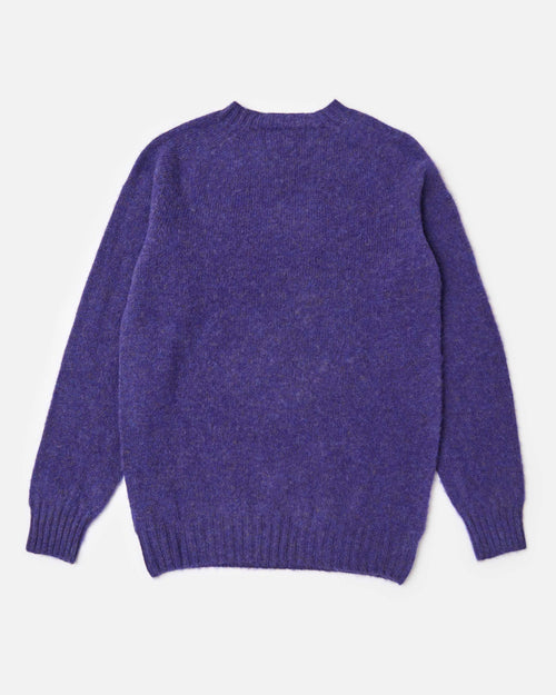 Harley of Scotland Brushed Wool Crew Neck Jumper Iris