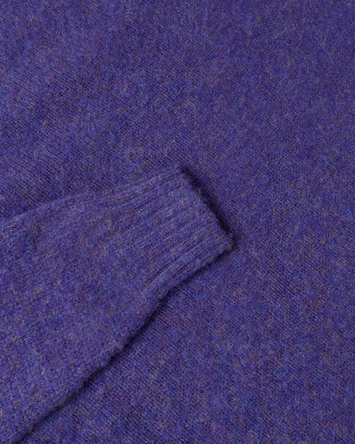 Harley of Scotland Brushed Wool Crew Neck Jumper Iris