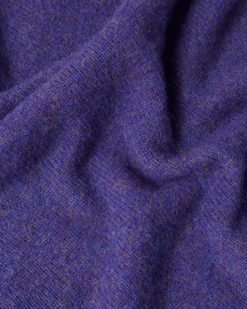 Harley of Scotland Brushed Wool Crew Neck Jumper Iris