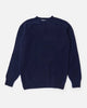 Harley of Scotland Brushed Shetland Crew Neck Jumper Navy