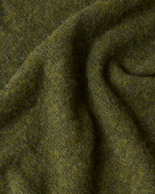 Harley of Scotland Brushed Wool Crew Neck Jumper Scots Pine