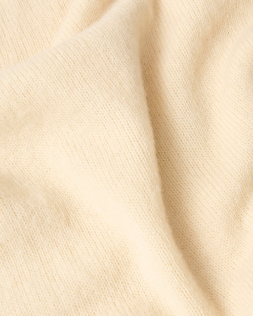 Harley of Scotland Brushed Wool Crew Neck Jumper Vanilla