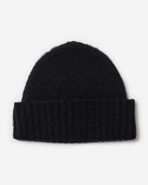 Mackie Rona Brushed Wool Beanie Hat Black