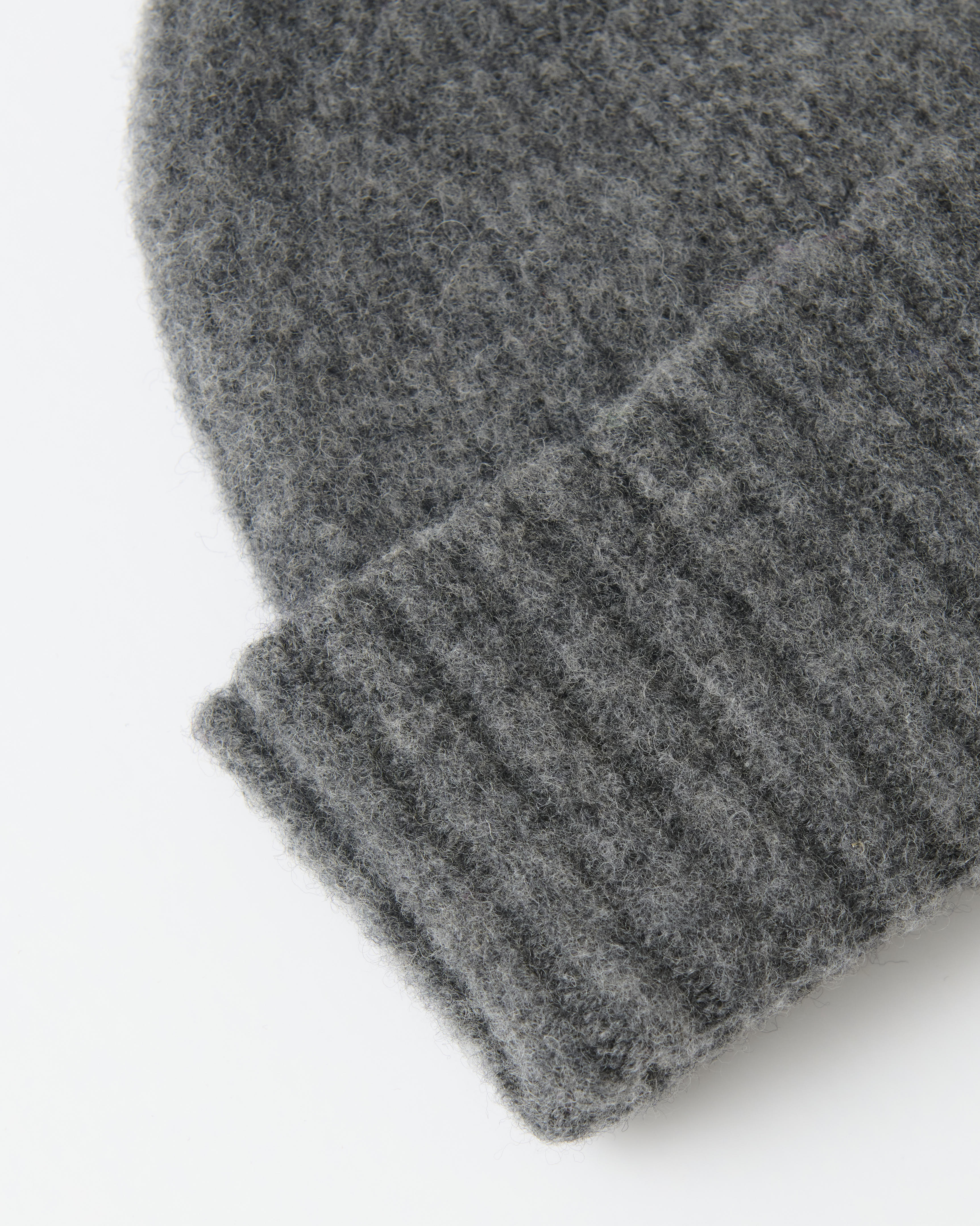 Mackie Rona Brushed Wool Beanie Hat Grey