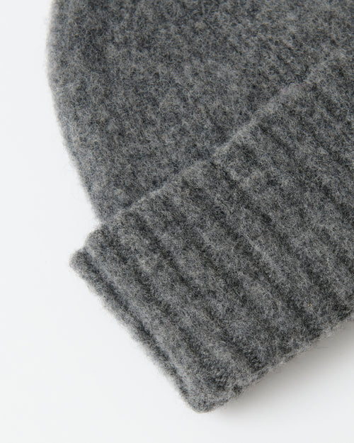 Mackie Rona Brushed Wool Beanie Hat Grey