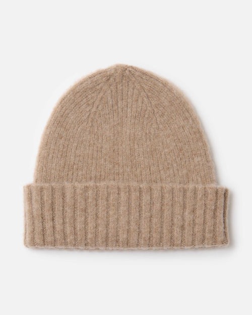 Mackie Rona Brushed Wool Beanie Hat Sand