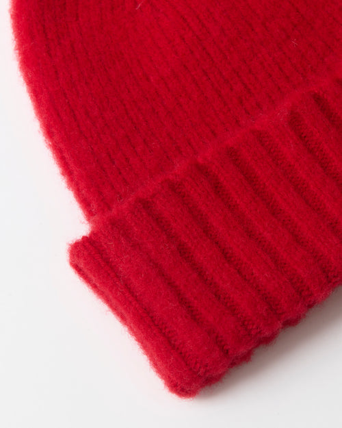 Mackie Rona Brushed Wool Beanie Hat Red