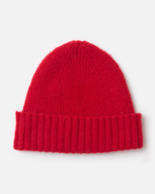 Mackie Rona Brushed Wool Beanie Hat Red