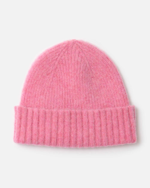 Mackie Rona Brushed Wool Beanie Hat Pink