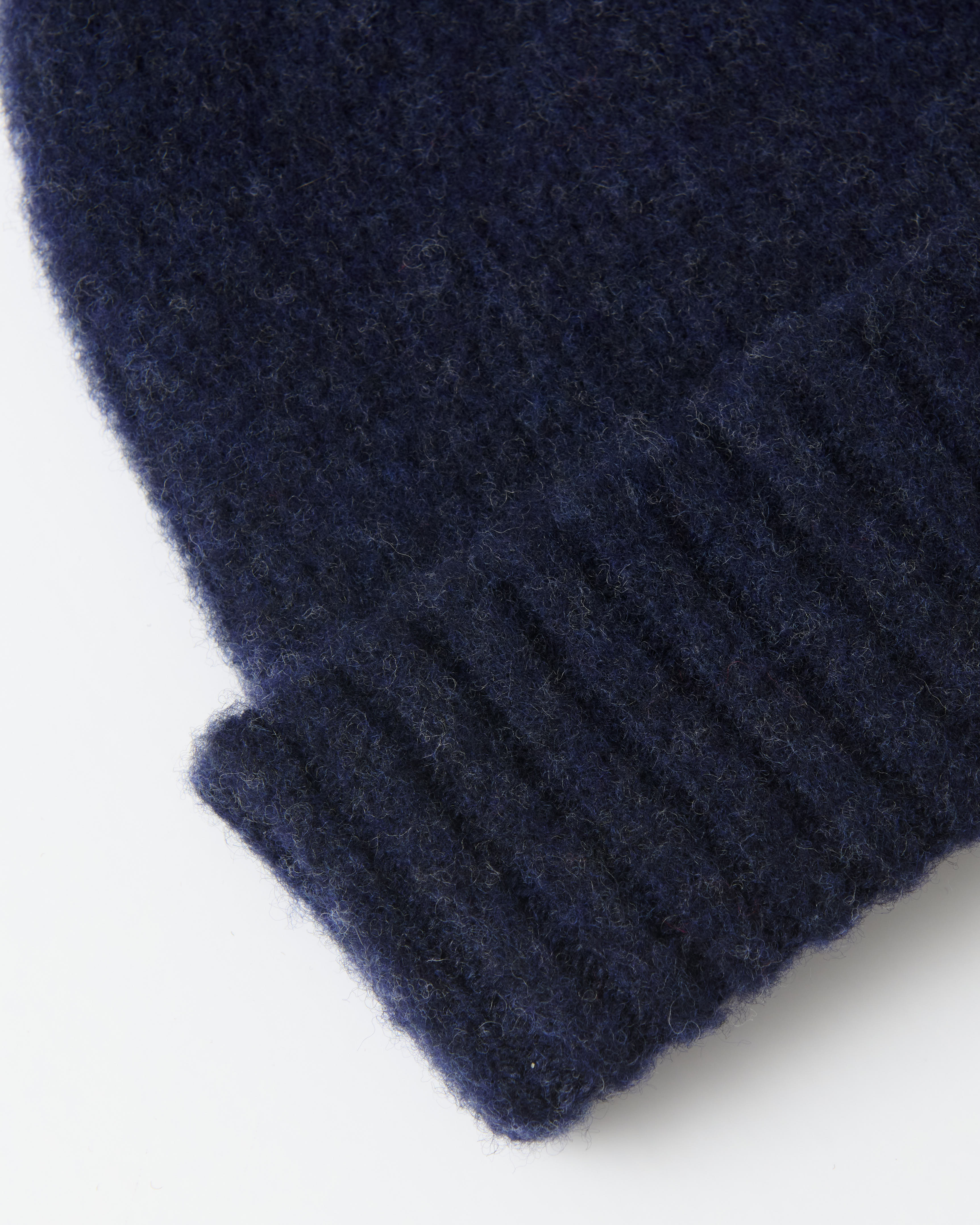 Mackie Rona Brushed Wool Beanie Hat Navy
