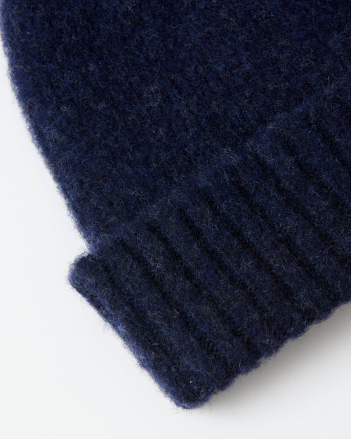 Mackie Rona Brushed Wool Beanie Hat Navy