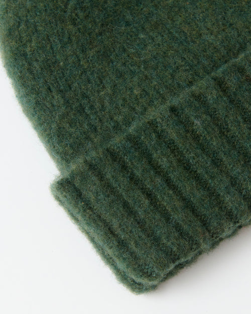 Mackie Rona Brushed Wool Beanie Hat Dark Green
