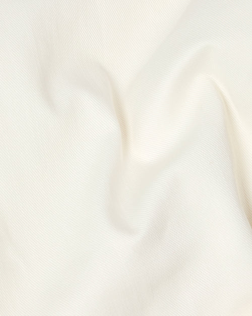 Close-up of off-white cotton twill fabric used in Kamakura Take Ivy trousers