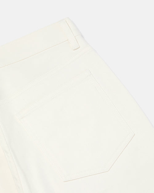 Back view of off-white Kamakura Take Ivy cotton trousers