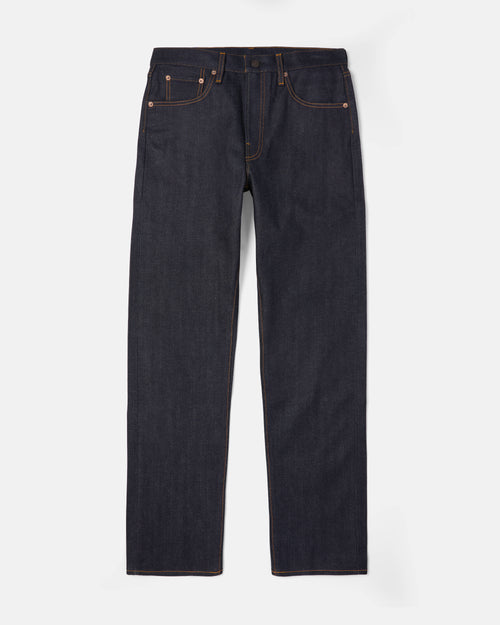 Blue Kamakura Take Ivy selvedge denim jeans front view