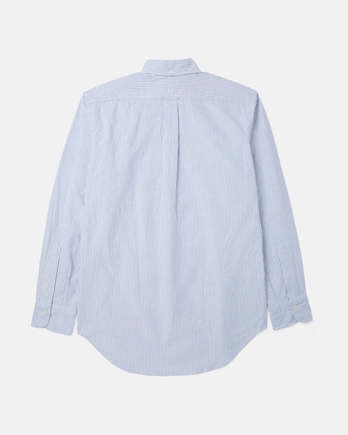 Back view of blue striped Kamakura Vintage Ivy Oxford button-down shirt