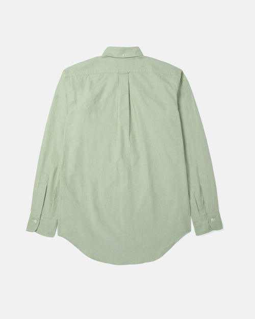 Back view of green Kamakura Vintage Ivy Oxford shirt