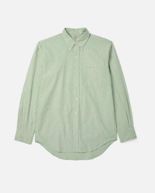 Green Kamakura Vintage Ivy Oxford shirt front view