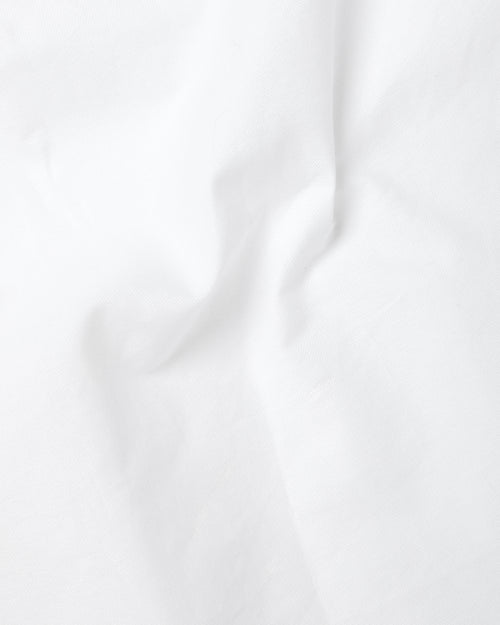 Close-up of white Oxford cotton fabric used in Kamakura Vintage Ivy shirt