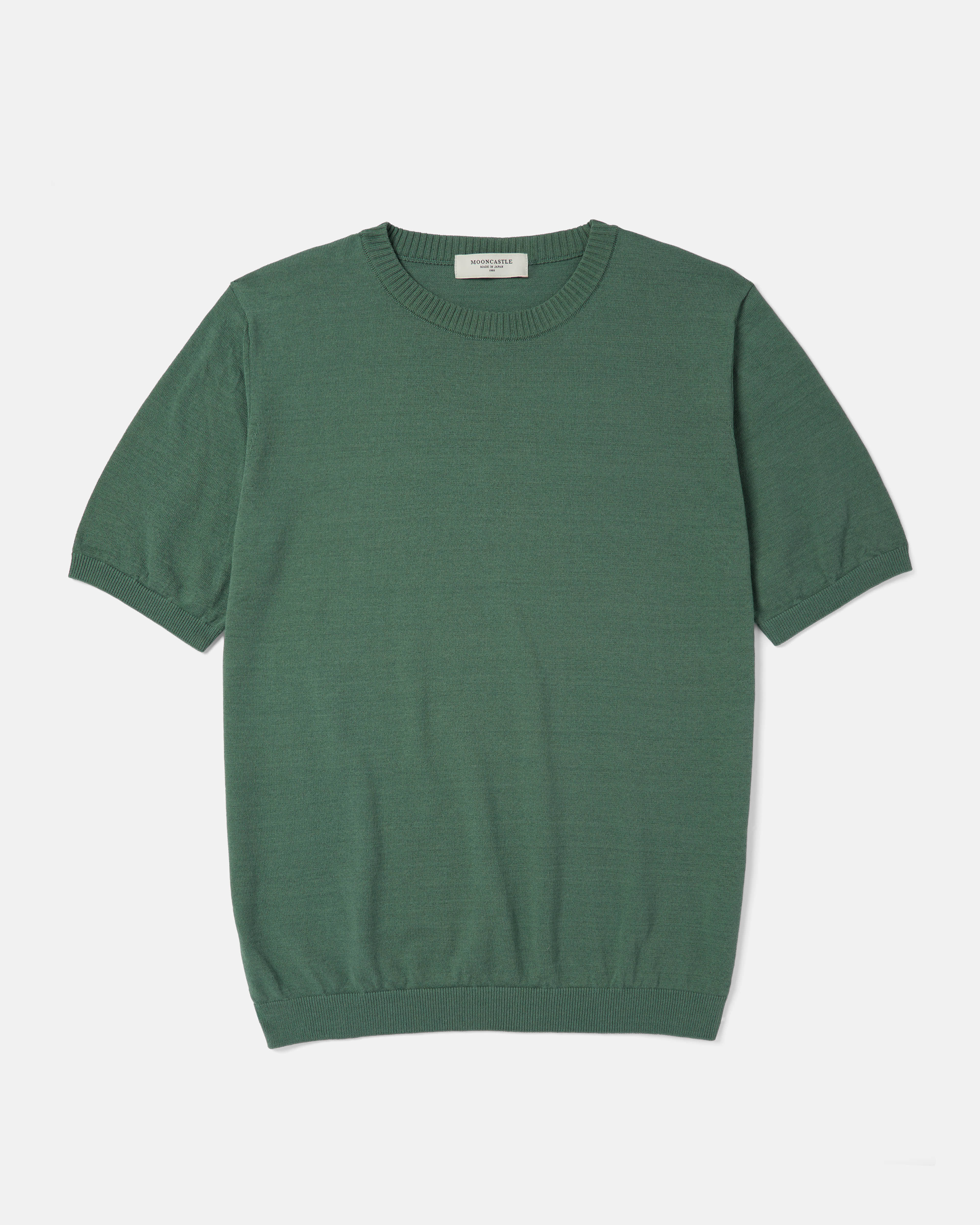 Olive Mooncastle Ice Cotton crewneck tee front view