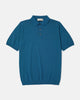 Mooncastle Ice Cotton Knit Polo Shirt Smoky Blue