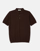 Mooncastle Ice Cotton Knit Polo Shirt Brown