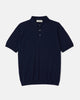 Mooncastle Ice Cotton Knit Polo Shirt Navy