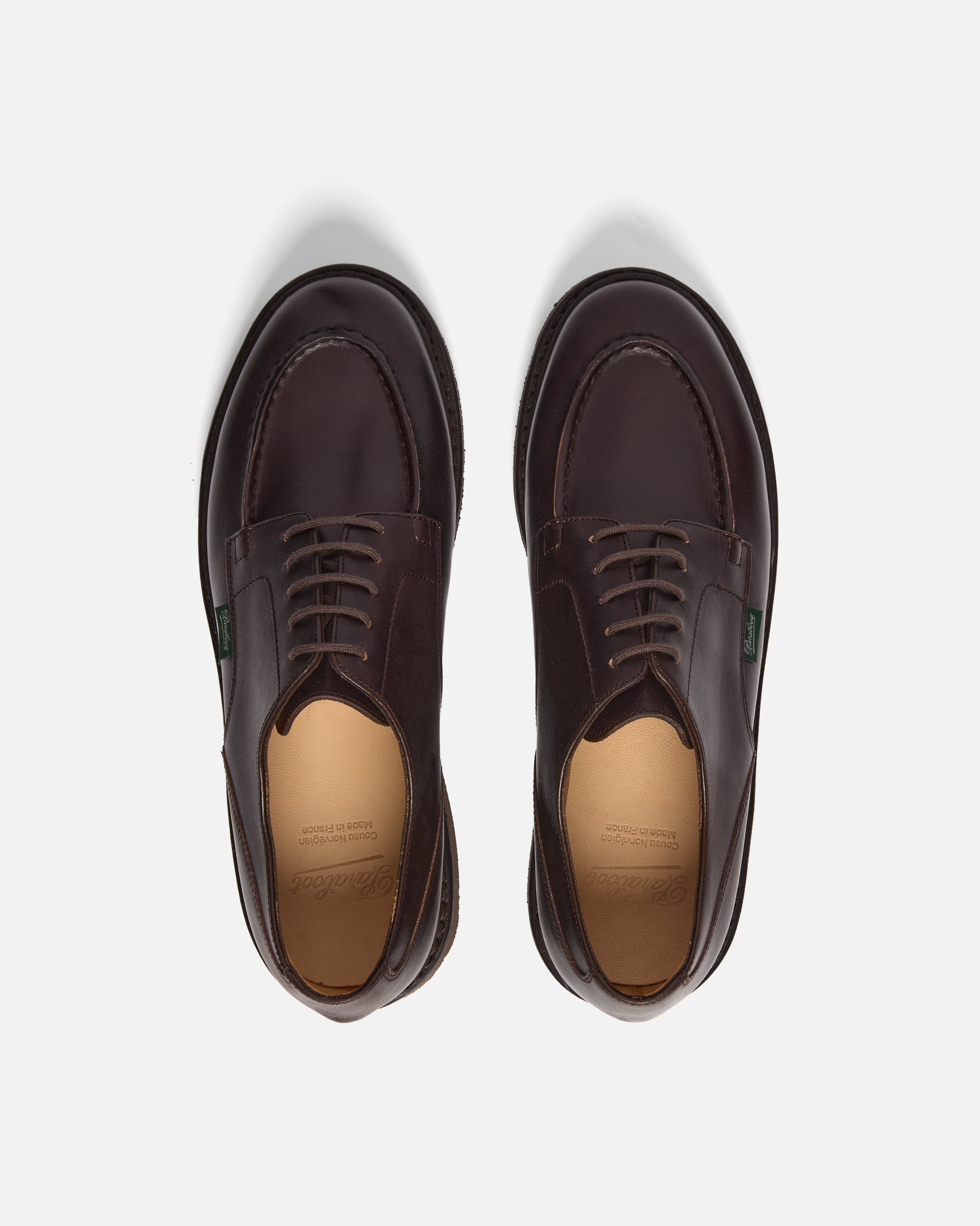 Paraboot Chambord Lisse Leather Derby Shoe cafe | The Multibrand Store