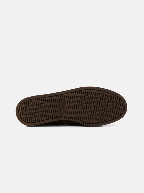 Close-up of rubber sole on Paraboot Malibu boat shoe
