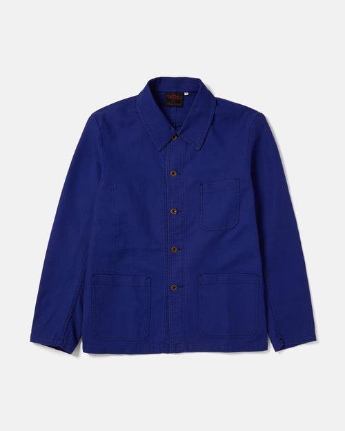 Hydrone blue Vetra cotton twill chore jacket front view