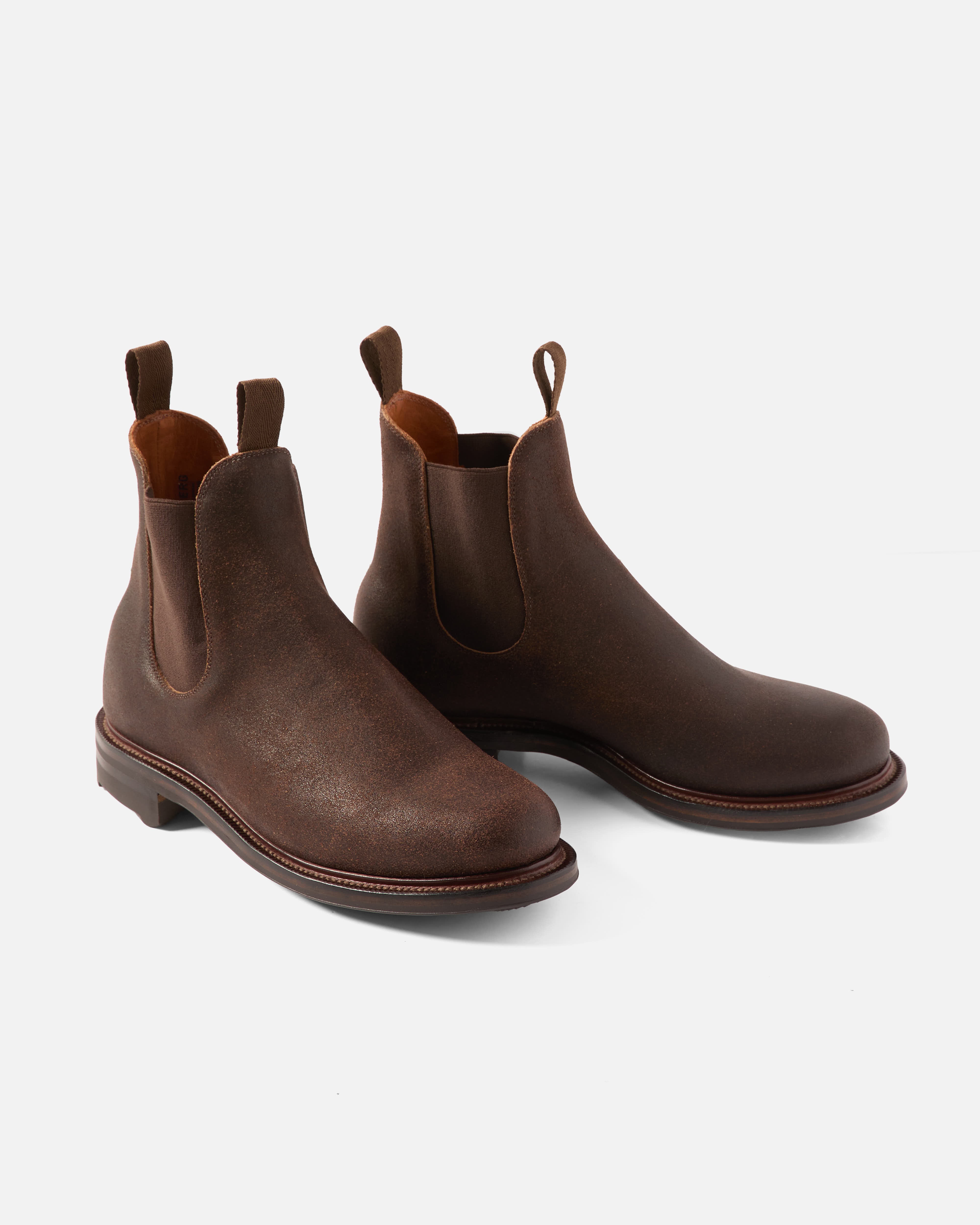 Viberg Chelsea Boot Waxed Flesh Roughout Brown | The Multibrand Store
