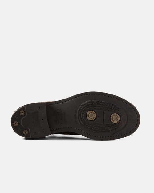 Close-up of Dr Sole outsole on Viberg N1 boot